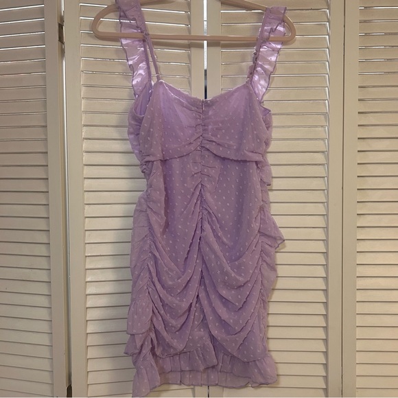 Swiss Dot Ruffle Mini Dress (Semi / Homecoming / Brunch) - Picture 7 of 7